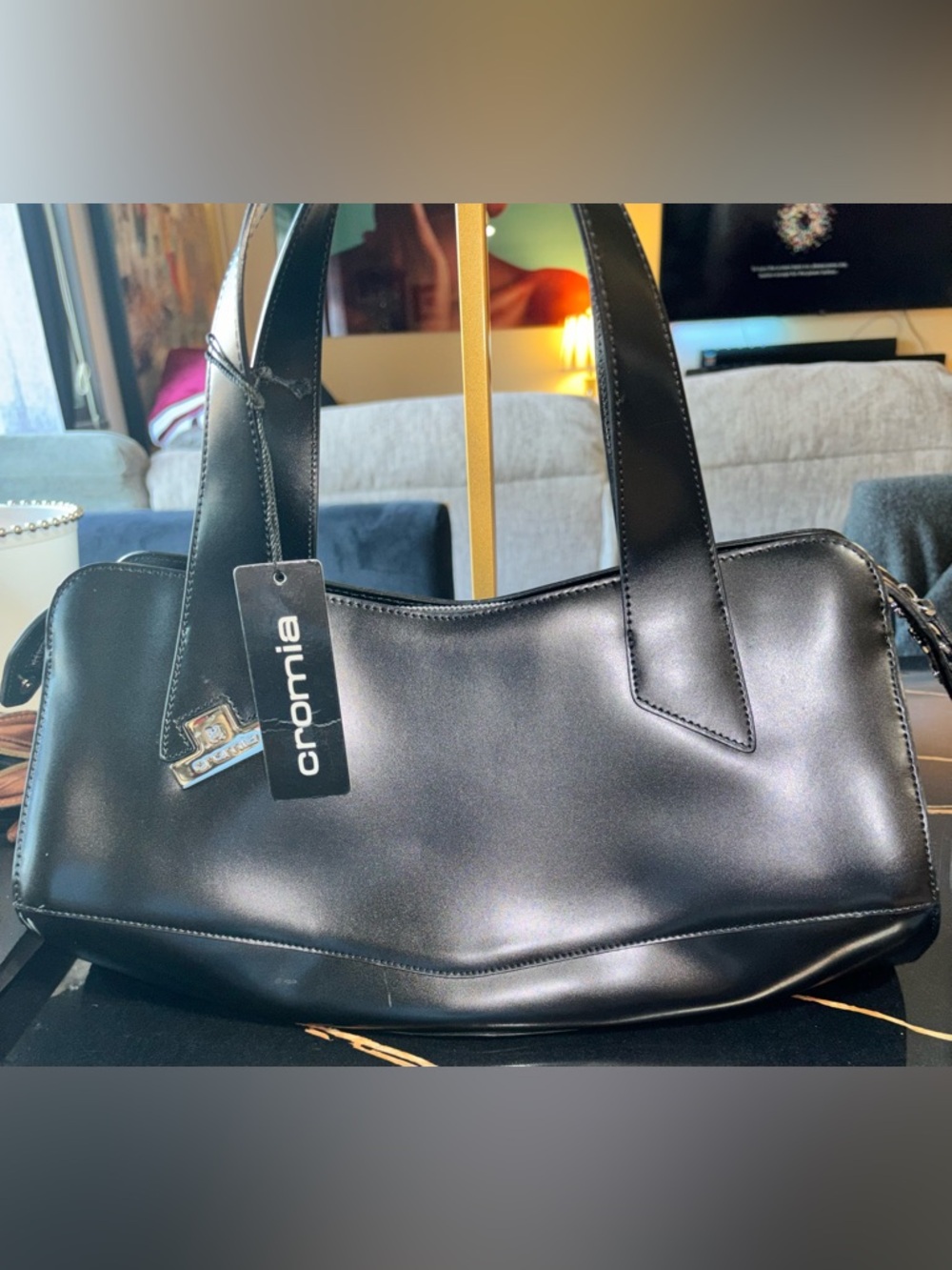 Cromia Black Leather Tote Bag — Timeless Everyday Carry